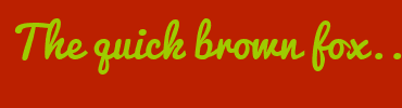 Image with Font Color 9ECB00 and Background Color BB2000